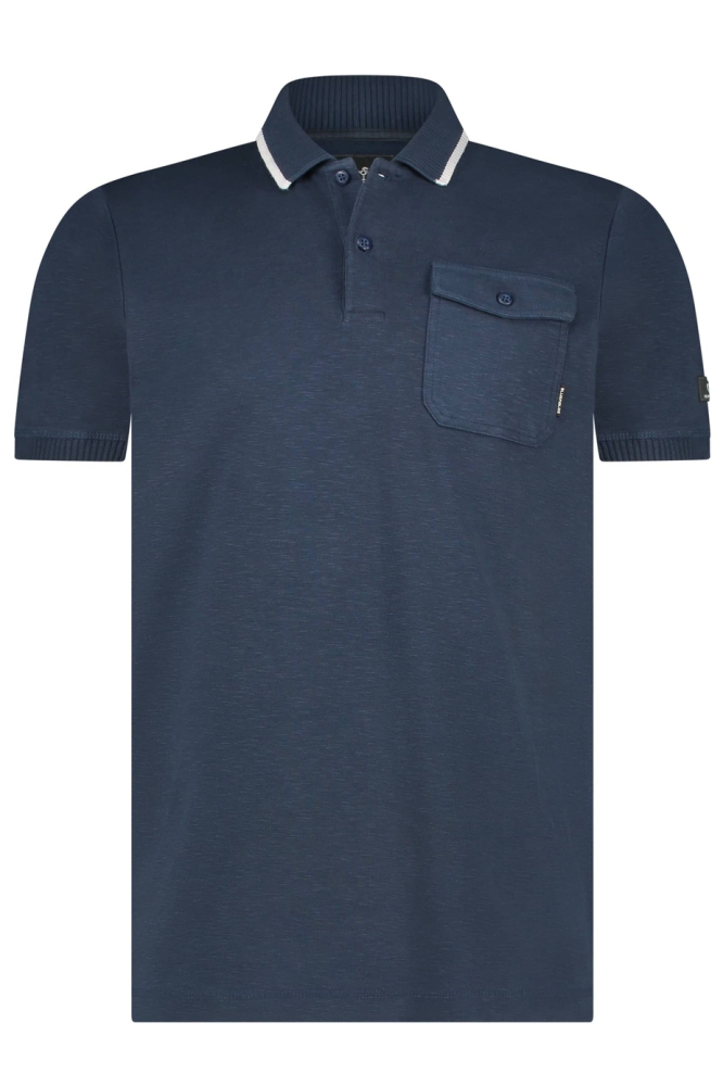 JERSEY POLO MET STREEP IN KRAAG 48135091 5600